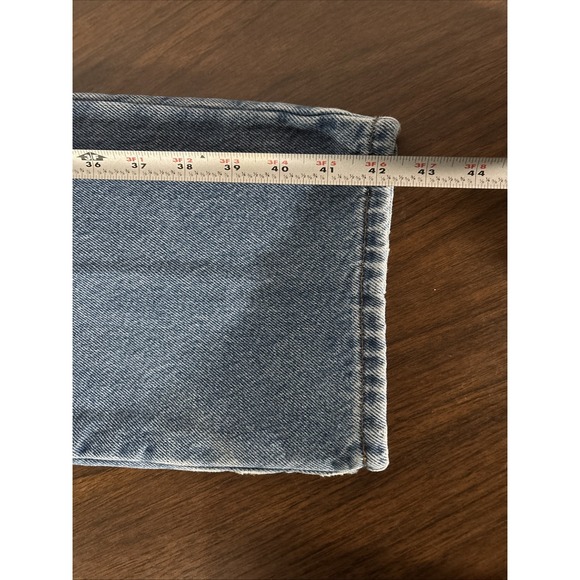 LL Bean Classic Fit Jeans Mens 32x32 Flannel Lined Straight Denim Workwear Vtg - Picture 11 of 14